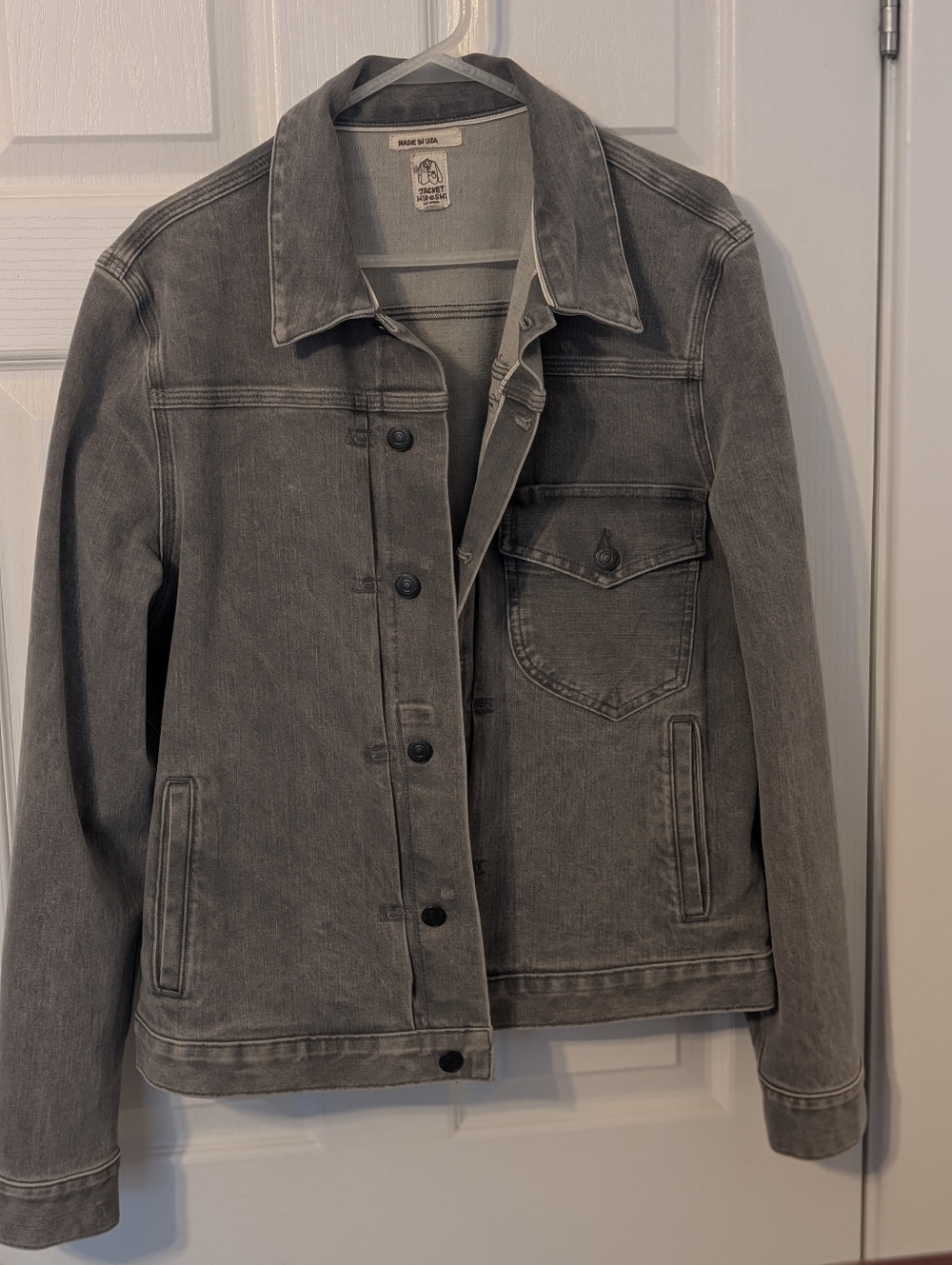 Hiroshi Kato "The Blade" Men’s Gray Stretch Denim Jacket Selvedge Made In USA - Picture 2 of 13